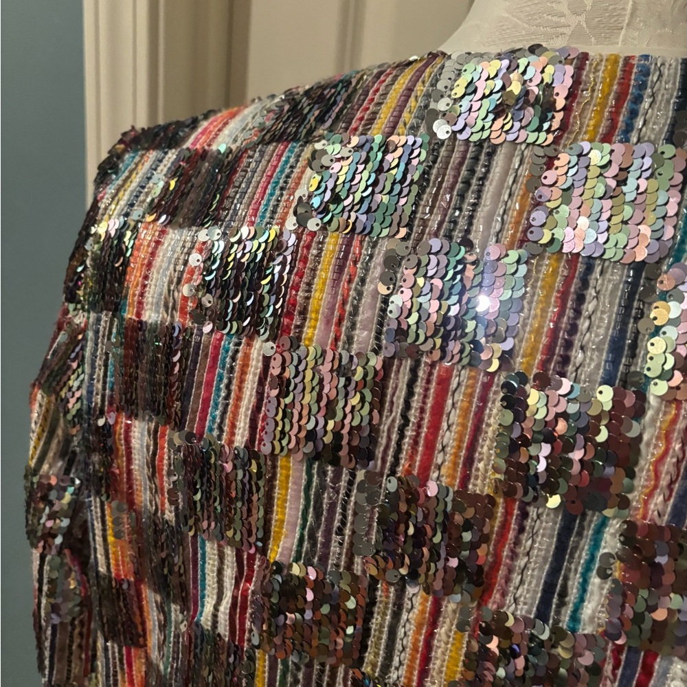 NEW Sequin Multicolor Jacket - Picture 12 of 14